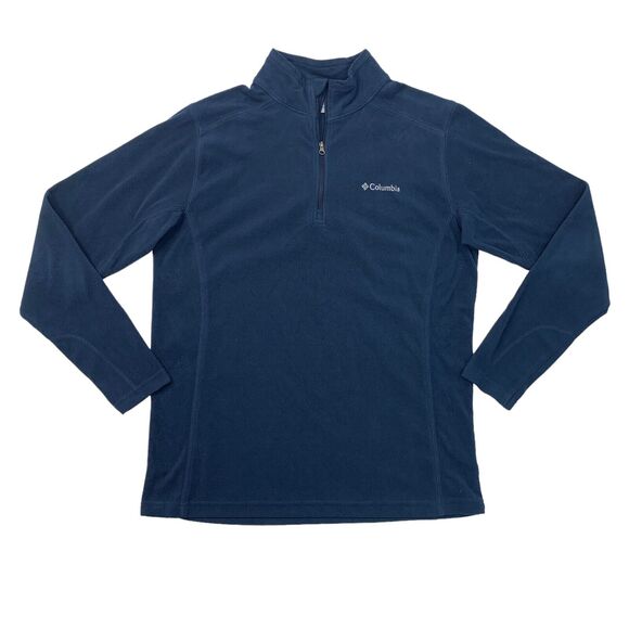 Columbia Fleece Mens S Small Navy Klamath Range II Half Zip Pullover Sweater - Picture 1 of 12